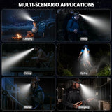 Headlamp Rechargeable 2000 High Lumens Super Bright LED Head Lamp for Adults Battery Powered,Tactical Waterproof Zoomable Digital Display Headlamps for Hardhat Hunting Camping Hiking Fishing Running