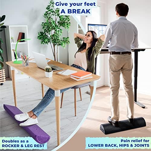 Yes4All High Density Half Round Foam Roller Support Pain Relieved, Physical Therapy, Back, Leg and Muscle Restoration, 12", 18", 24", 36"