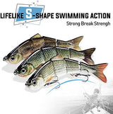 TRUSCEND Swimmax for Saltwater and Freshwater, Realistic Fishing Lures for Bass Trout Crappie Walleye Pike Bluegill Salmon, Swimbait for Bass Fishing, Amazing Fishing Gear Gifts for Family Fishing