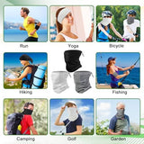 Geyoga 3 Pcs Adjustable Cooling Neck Gaiter Breathable Balaclava Neck Mask Strap Mesh Sun Scarf for Summer Sports Cycling