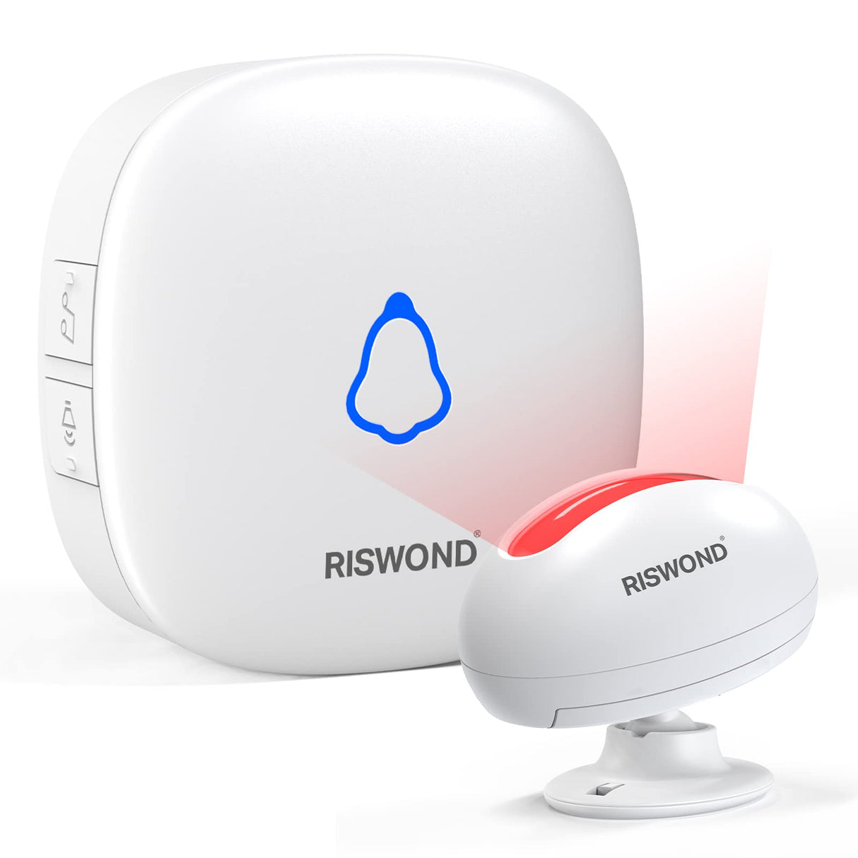 Wireless Motion Sensor Door Chime: Business Entry Doorbell Indoor Motion Detector Alarm Buzzer Store Entrance Alert Bell (500Ft Range, 32 Tunes, 5 Level Volume) 1 sensors 1 Receiver