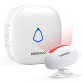 Wireless Motion Sensor Door Chime: Business Entry Doorbell Indoor Motion Detector Alarm Buzzer Store Entrance Alert Bell (500Ft Range, 32 Tunes, 5 Level Volume) 1 sensors 1 Receiver