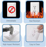 Bates Duplex Wall Outlet Covers - 10 Pack, White Wall Plates