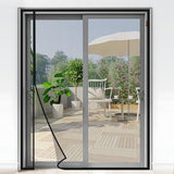 MAGZO Magnetic Screen Door Side Opening, Fits Door Size 72 x 80 Inch, Actual Mesh Size 74" x 81", Fiberglass Net Screen with Strong Magnet for Doorway, Gray