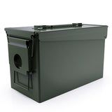 PATRON 50 Cal Ammo Can Metal 9mm Ammo Box Storage Crate Case for Shotgun Bullet Rifle Nerf Ammunition Waterproof Case-Gard Organizer Christmas Gifts for Men,Gift Boxes for Dad Husband Father (Green)