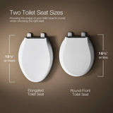 KOHLER 25875-96 Hyten 3" Height, Elevated Soft Close Elongated Toilet Seat, Contoured Seat with Grip-Tight Bumpers, Quick-Attach Hardware, No Slam Toilet Seat, Biscuit (Pack of 2)