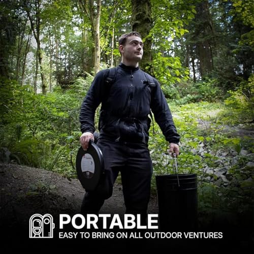 72 HRS Premium Portable Camping Toilet Seat with Lid for Camping, Hiking, Emergencies - Perfect for Emergency Preparedness, Backcountry, Car, Boat, Road Trips (No Bucket)