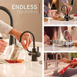 InSinkErator Stainless Steel Tank, H250MBLK-SS HOT250 System, Single-Handle Matte Black Faucet with 2/3-Gallon Instant Hot Water Dispenser