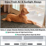 Upgraded Magnetic Screen Door Thicker 250g/m² Reinforced Mesh,36 Longer Magnets,Door Screen Magnetic Closure for Single Door,Heavy Duty Door Net Screen with Magnet,Fit Doors to 36 x 80 Inch,White