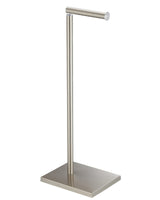 Toilet Paper Holder Stand, Free Standing Toilet Paper Roll Holder with Reserve for Bathroom, Stainless Steel DECLUTTR