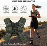 APEXUP Weighted Vest with 5lbs/10lbs/15lbs/20lbs/25lbs/30lbs Weights and Reflective Stripe, Weight Vest Men Women for Workout, Strength Training, Running