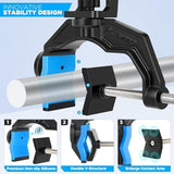 PLUSINNO 1/2/4 Pack Fishing Rod Holders for Boat, Fishing Rod Holder with Enlarge Clamp, Innovative Dual-V Shaped Design, Fit Round/Square Tube Boat Fishing, Fishing Gear, Fishing Gifts for Men