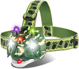 TIGTECGAME Dinosaur LED Headlamp T-Rex Headlamp for Kids Camping Gear Essentials Dinosaur Toy Head Lights Flashlight for Boys Girls or Adults Ideal Gift for Birthday, Halloween, Christmas, New Year