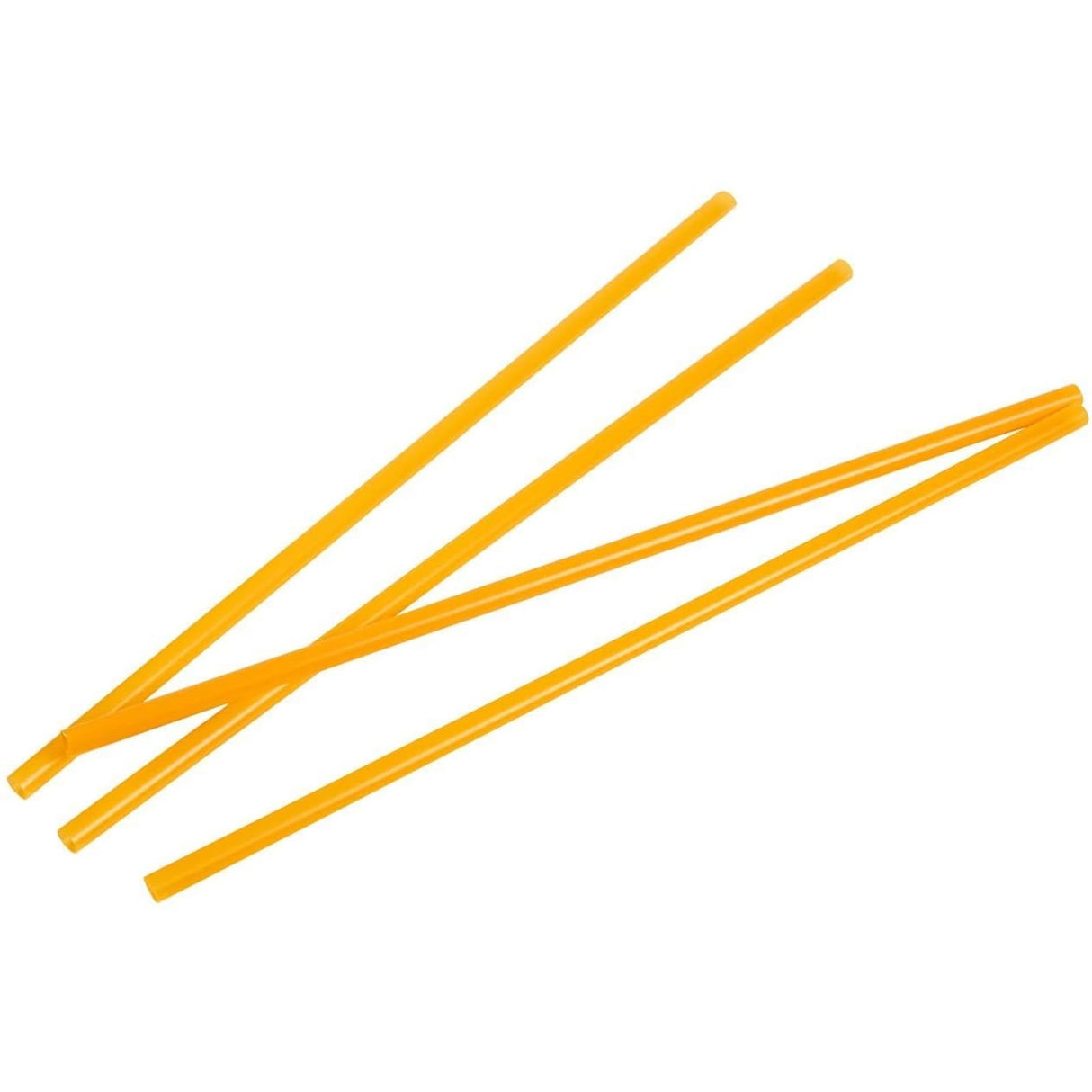 Juvale 300 Pack Bulk Disposable Plastic Orange Straws for Drinking, 10 Inches Extra Long, Ideal for Birthdays, Halloween Parties & Holiday Celebrations