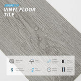 Art3d Peel and Stick Floor Tile Vinyl Wood Plank 36-Pack 54 Sq.Ft, Deep Gray, Rigid Surface Hard Core Easy DIY Self-Adhesive Flooring