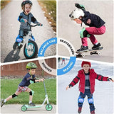 BOSONER Kids/Youth Knee Pads Elbow Pads Wrist Guards Set for 3-15 Years, Child Protective Gear Set for Roller Skates, Cycling, BMX Bike, Skateboard, Inline Skating, Scooter Riding Sports…