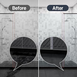 AmazerBath 5 PCS Shower Door Side Seal Strip -15.75 Inches x 5, 5 Sections Segmented Shower Installation Kit, Frameless Glass Door Seal Strip - Suitable for 1/2 Inch Glass