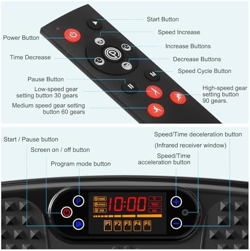 Vibration Plate Exercise Machine for Lymphatic Drainage Weight Loss,SoftGym Power Vibration Plate 300-400 Lbs Capacity Full Whole Body Workout Vibration Platform,Waver Vibration Plate for Home Fitness