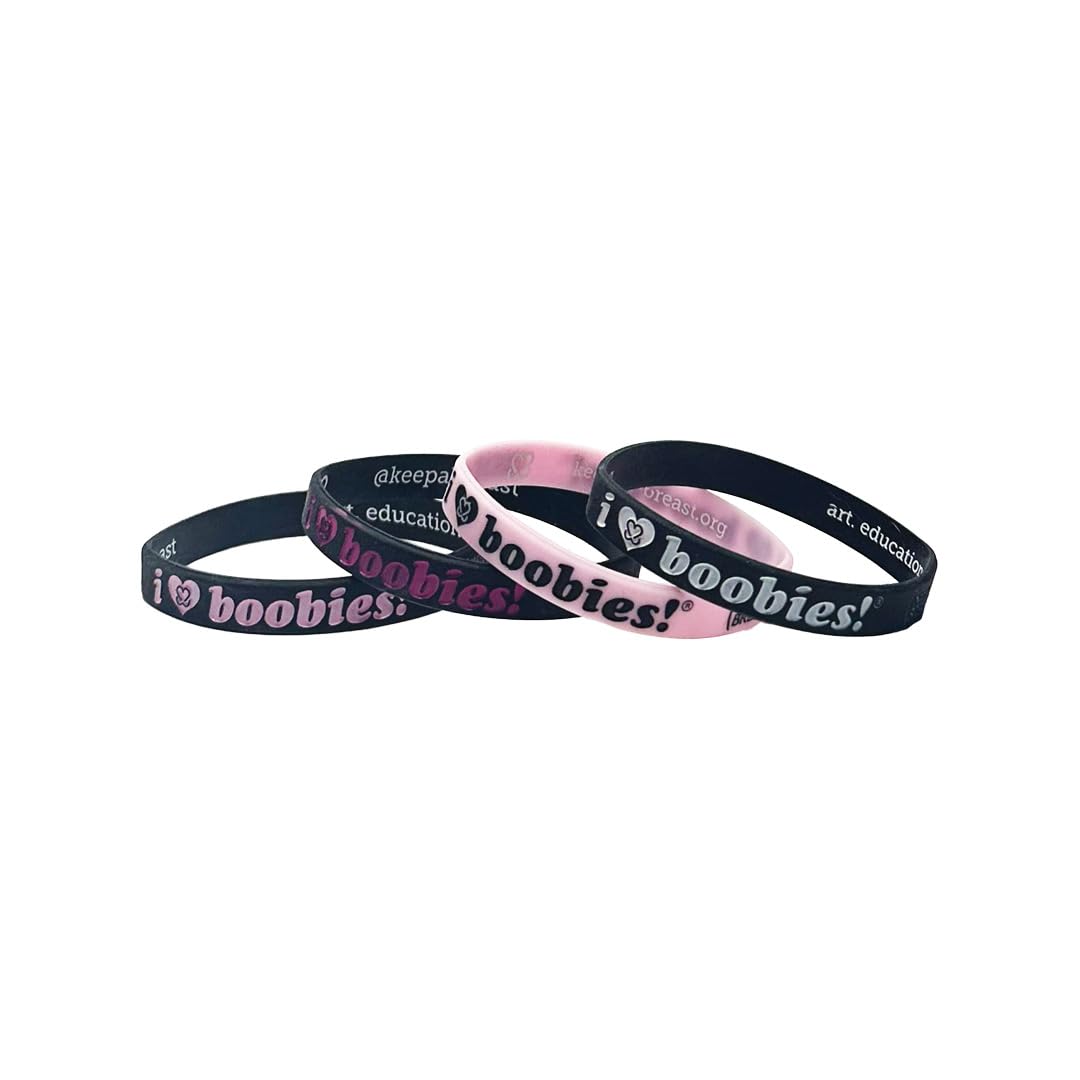 Keep A Breast i love boobies! Mini Bracelet Bundle - Gothic and Licorice