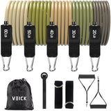 VEICK Resistance Bands, Exercise Bands, Workout Bands Set for Working Out with Handles for Men Women, Elastic Exercising Bands for Fitness Weights Work Out at Home Gym