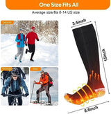 Heated Socks, Electric Heated Socks for Men Women, Rechargeable Battery Heat Up to 8 Hours, Winter Washable Thermal Socks Foot Warmer for Outdoor Camping Skiing Fishing Hunting