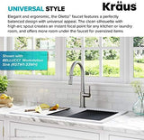KRAUS Oletto Single Handle Pull Down Kitchen Faucet in Spot Free Stainless Steel, KPF-2820SFS
