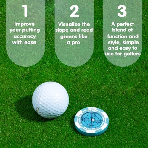 SlopeMaster ProGreen Reader - Golf Ball Marker with High Precision Green Reading Aid Golf Accessories for Men Women