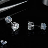 Moissanite Stud Earrings for Women,Sterling Silver 925 Earrings Jewelry Engagement Gifts for Women Men(6.5mm)