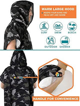 SUN CUBE Surf Poncho Changing Robe with Hood | Absorbent Quick Dry Microfiber Wetsuit Changing Towel with Pocket for Surfing Men Women