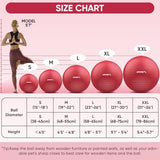 APEXUP Yoga & Pilates Ball - Anti Slip Heavy Duty Gym Ball for Fitness, Balance & Core Workout