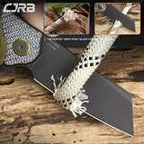 CJRB Crag Folding Pocket Knife, 3.43" AR-RPM9 Steel Blade Carbon Fiber Handle EDC Knife with Pocket Clip for Men Women Camping Survival Hiking, Grey (J1904)