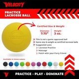 Velocity Lacrosse Balls - 1, 2, 3, 6, 12, 18, 24, 36, 60 and 120 Packs - for Practice, Official NFHS and College Approved Size