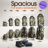 Earth Pak Waterproof Dry Bag - Roll Top Waterproof Backpack Sack Keeps Gear Dry for Kayak with Waterproof Phone Case