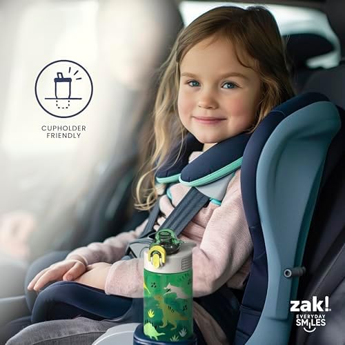 Zak Designs Bluey Sage Kids Water Bottle For School or Travel, 16oz Durable Plastic Water Bottle With Straw, Handle, and Leak-Proof, Pop-Up Spout Cover, 2-Pack Set (Bluey & Bingo)