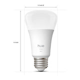 Philips Hue Smart LED A19 Bulb 4-Pack, Warm White Light 2700K, E26 Base, 9W, 810 Lumens, Dimmable LED Bulbs, Works with Alexa, Google Assistant, and Apple Home
