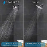 SparkPod Shower Head - High Pressure Rain - Premium Quality Luxury Design - 1-Min Install - Easy Clean Adjustable Replacement for Your Bathroom Shower Heads (Vintage Oil Rubbed Bronze, 6 Inch Round)