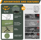 AFFLUENT Thickened PVC Sports Tent - All-Weather Shelter Pod for 2-6 Person, Pop-Up Shelter, Instant Setup, Removable Top & Sealed Floor for Outdoor Events, Soccer, Rugby