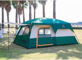 KTT Extra Large Tent 10-12-14 Person(A),Family Cabin Tents,2 Rooms,3 Doors and 3 Windows with Mesh,Straight Wall,Waterproof,Double Layer,Big Tent for Outdoor,Picnic,Camping,Family Gathering