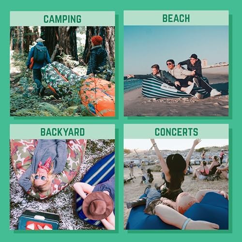 Chillbo Inflatable Couch – Cool Inflatable Chair. Upgrade Your Camping Accessories. Easy Setup is Perfect for Hiking Gear, Beach Chair and Music Festivals.