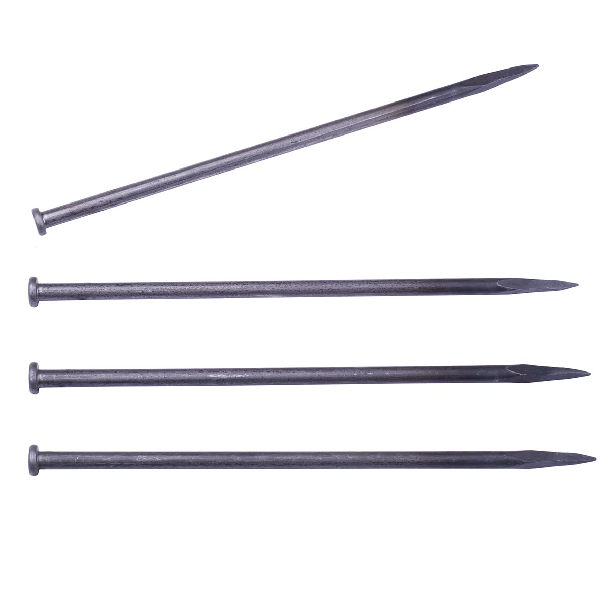 WOWCASE 12 Inch Metal Edging Spikes,10 Pcs Heavy Duty Solid Metal Landscaping Spike, Anchoring Spike Nails for Paver Edging, Weed Barrier, Artificial Turf Etc. (10)