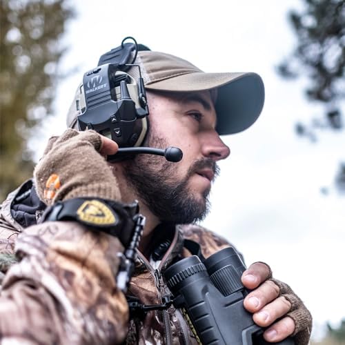 WALKER'S Razor Walkie Talkie Attachment - 22 Channels 3 Miles Range Distance Voice-Activated Handsfree Communication Device for Razor Shooting Muffs, 3 AAA Batteries Included