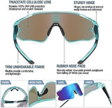DUCO Kids Sunglasses Youth Baseball Sun Glasses Lightweight TR90 Frame UV400 Sports Cycling Shades for Boys Girls DK268