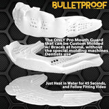 Bulletproof: World’s Thinnest Most Breathable Mouthguard is 3X Stronger! MMA Football Basketball Hockey Lacrosse Rugby BJJ Boxing Sports Mouth Guard Grinding Teeth. Men Women Adult Youth Kids Braces