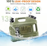 3.5 Gallon Camping Water Container with Spigot/Tool Bag, Camping Water Container BPA Free Water Storage with Spigot No Leakage Portable Emergency Water Tank,Multifunction Water Storage