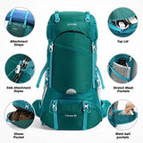 HOMIEE 50L Hiking Backpack Travel Bag Waterproof Camping Rucksack with Rain Cover Lightweight Backpacking Backpack
