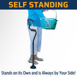 StrongArm Comfort Cane + Self Standing Lightweight Adjustable Walking Cane + Stabilizes Wrist & Provides Extra Support & Stability + Ergonomic Forearm Grip + Canes for Men & Women