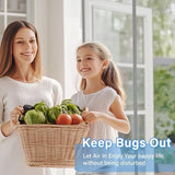 High-Density Magnetic Screen Door Mesh for Home and Patio, Tear Resistant Backdoor Screen Net with Magnetic Closure