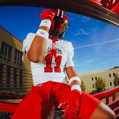 Nxtrnd Two Football Mouth Guard, Football Mouthpiece with Strap, Fits Adult & Youth (Red)