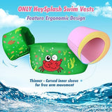 HeySplash Swim Vest for Kids, Toddler Pool Floaties Fit 20-50/70 Lbs, Children Swimming Vest with Adjustable Strap, Swim Jacket Water Wing Arm Float, Puddle Sea Beach Boat Jumper Boy Girl Baby