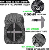 Joy Walker Waterproof Backpack Rain Cover, 10000mm Waterproof Level, Upgraded Anti-Slip Cross Buckle Straps, Four Strengthened Layers for Hiking Camping Traveling
